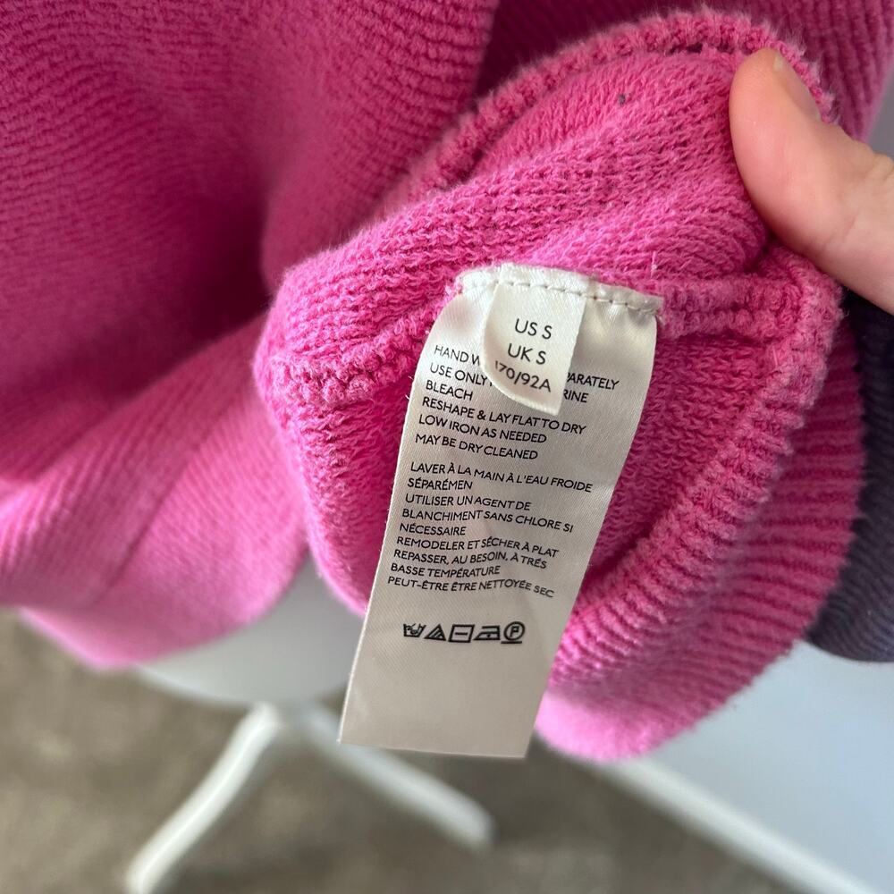 Free People Pink Mockneck Oversized Sweater Ribbed Slouchy Size Small - Picture 6 of 7